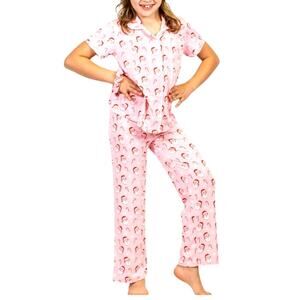 The Royal Standard Girl's Medium 8-9 Candy Cane Cutie Shirt Pants Scrunchie Set